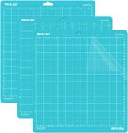3-pack of lightgrip cutting mats for cricut explore one/air/air 2/maker - durable, non-slip, and adhesive mats for arts & crafts projects - perfect for all your cricut cutting needs - blue logo
