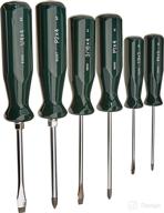 sk hand tool 86320 suregrip 6-piece combination screwdriver set, made in u.s.a., green: phillips & keystone slotted screwdrivers логотип