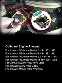 img 3 attached to 🔧 High-Performance Fuel Pump for Johnson Evinrude Seahorse Outboard Motor: 6HP, 8HP, 9.9HP, 15HP (1981-1992) | Replacement Part: 395091, 397274, 9-35350 | Includes Gasket