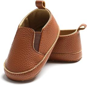 img 1 attached to Loafers Leather Moccasin Sneaker Toddler Boys' Shoes : Boots