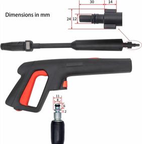 img 2 attached to Сменная насадка для пистолета-распылителя для мойки высокого давления, водяной пистолет с регулируемой струей, совместимый с электрическими мойками высокого давления Black &amp; Decker AR Blue Clean Michelin Stanley
