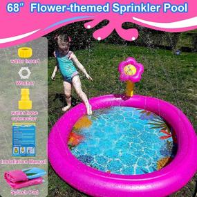 img 3 attached to 68-дюймовый Tepsmigo Splash Pad: идеальное летнее водное развлечение для девочек