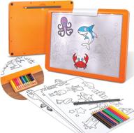 discovery kids led tracing tablet set: illuminated, 34 pieces with pencils, paper & templates logo