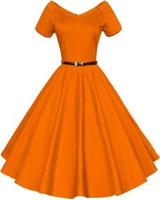 img 1 attached to Oyza9Pe Women's Vintage Shirtwaist Skater Dress - Stylish Women's Clothing