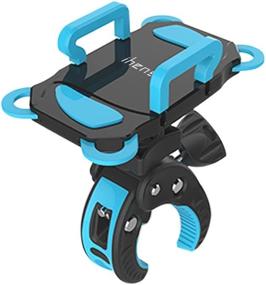 img 4 attached to 🚲 ihens5 Bike Mount - Secure and Versatile Phone Holder for Bikes, Motorcycles, Baby Carriages - 360° Rotation - iPhone X, 8, 7, 6s Plus, Galaxy - Blue