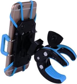 img 2 attached to 🚲 ihens5 Bike Mount - Secure and Versatile Phone Holder for Bikes, Motorcycles, Baby Carriages - 360° Rotation - iPhone X, 8, 7, 6s Plus, Galaxy - Blue