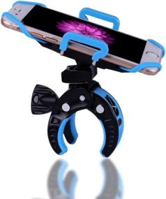 img 3 attached to 🚲 ihens5 Bike Mount - Secure and Versatile Phone Holder for Bikes, Motorcycles, Baby Carriages - 360° Rotation - iPhone X, 8, 7, 6s Plus, Galaxy - Blue