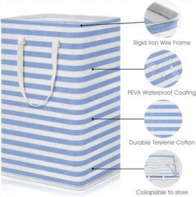 img 1 attached to Large 75L WISELIFE Laundry Hamper With Handles - Water Resistant, Collapsible & Freestanding Storage Basket For Clothes And Toys.