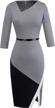 chic and sophisticated: homeyee women's patchwork sheath dress for professional and elegant look logo