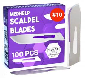 img 4 attached to 100 Pack #10 Surgical Blades - MedHelp Disposable Scalpel High Carbon Steel Dermaplane Individually Wrapped Sterile