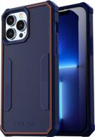 protect your iphone 13 pro with poetic neon series case - heavy duty, shockproof, slim & lightweight navy blue cover logo