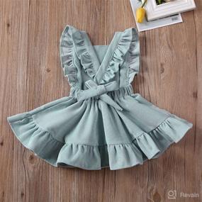 img 2 attached to GuliriFei Toddler Suspender Corduroy Ruffled Apparel & Accessories Baby Girls : Clothing