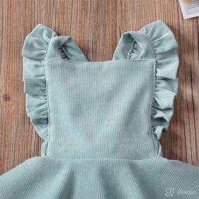 img 1 attached to GuliriFei Toddler Suspender Corduroy Ruffled Apparel & Accessories Baby Girls : Clothing