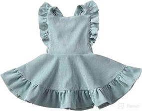 img 4 attached to GuliriFei Toddler Suspender Corduroy Ruffled Apparel & Accessories Baby Girls : Clothing