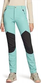 img 3 attached to Women'S Softshell Winter Ski Pants, Fleece Lined Waterproof Snow Hiking Insulated Work Outdoor TSLA