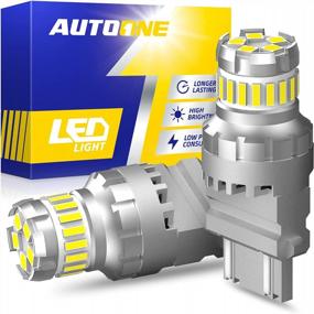 img 4 attached to Enhance Your Vehicle'S Lighting With AUTOONE 3157 LED Bulb - Bright Reverse, Turn And Tail Lights - Halogen Replacement - Pack Of 2