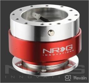 img 4 attached to 🔴 Silver/Red NRG Innovations (SRK-100R) Quick Release Steering Wheel Hubs