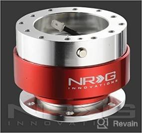 img 2 attached to 🔴 Silver/Red NRG Innovations (SRK-100R) Quick Release Steering Wheel Hubs