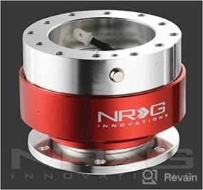 img 3 attached to 🔴 Silver/Red NRG Innovations (SRK-100R) Quick Release Steering Wheel Hubs