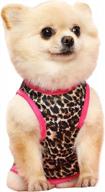 milumia pet leopard print sleeveless dog t shirt for small dogs cats clothes tank tops multicolor x-small logo