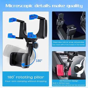 img 1 attached to Rearview Mirror Holder Multifunctional Universal