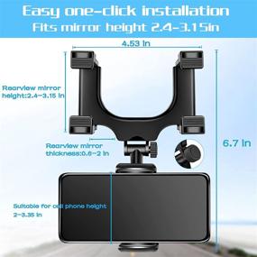img 3 attached to Rearview Mirror Holder Multifunctional Universal