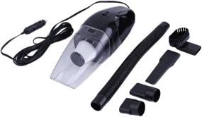 img 1 attached to 🚗 High Power Car Handheld Vacuum: 4000 PA Suction, Wet & Dry, Portable Cleaner, 12V 120W - Auto Vac (Black)