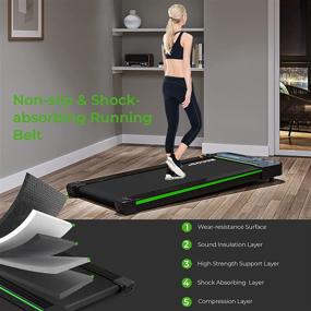 img 3 attached to Kicode Portable Electric Under Desk Treadmill With Bluetooth Speaker, Remote Control And LED Display - Walking Jogging Machine For Home Office Use