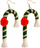 🎄 alovesoul christmas earrings for women - festive xmas dress up jewelry: christmas tree, apple, and ball asymmetric earrings logo