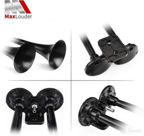 img 2 attached to 📢 MaxLouder 150DB Dual Air Horn: Super Loud Dual Trumpet Train Horn for 12V Vehicles (BLACK)