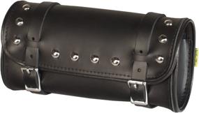 img 4 attached to 🛵 Dowco Willie & Max 8064A Studded Oval Fork Bag: Retro Style, Black, Universal Fit - Get Organized in Style!