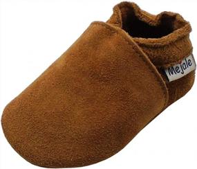 img 4 attached to Нескользящие кожаные мокасины для вашего малыша: Mejale Baby Toddler Shoes