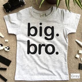 img 1 attached to 👕 Charcoal Toddler Boys' Clothing: Brother Shirt Announcement in Tops, Tees, & Shirts