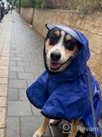 img 1 attached to Waterproof Dog Raincoat With Adjustable Belly Strap, Leash Hole & Reflective Strip - Lightweight Breathable Hoodie Jacket For Medium Large Dogs - Easy To Wear review by Jeff Labore