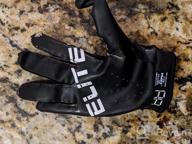 img 1 attached to EliteTek RG-14: Youth Football Gloves - No Wrist Strap, Superior Fit & Easy Slip-On Design for Kids review by Robert Ewing