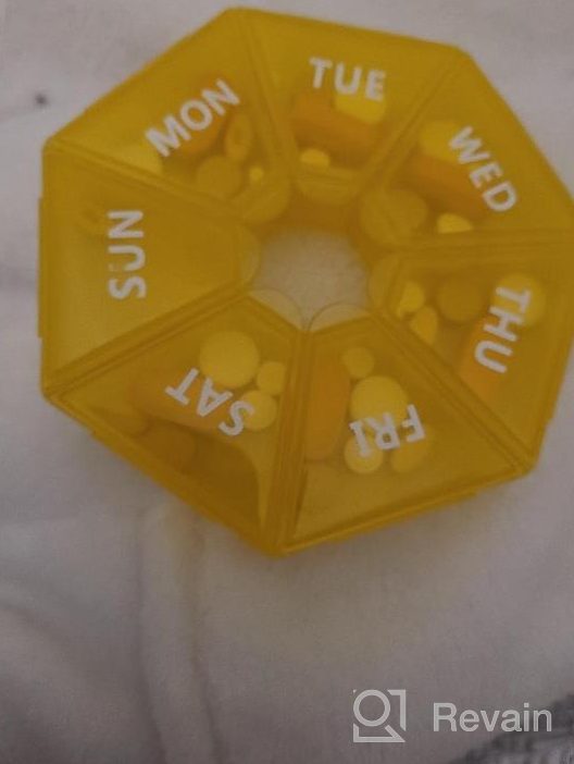 img 1 attached to Arthritis-Friendly XL Portable Pill Box With Seven Sides For Vitamins, Fish Oil, Supplements, And Medications - Extra Large Weekly Organizer review by Robert Hoge
