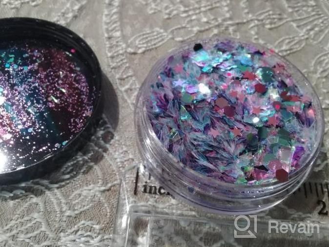 img 1 attached to Unleash Your Inner Unicorn With KARIZMA'S Chunky Holographic Glitter Set - Perfect For Festivals, Raves And Makeup Artistry! review by Richard Bowens