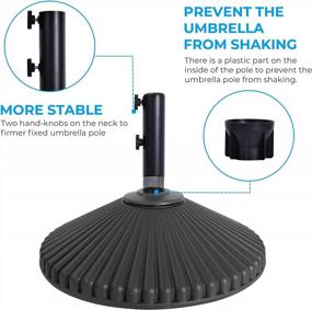 img 1 attached to ASTEROOUTDOOR: Heavy Duty 100Lb Patio Umbrella Base For Outdoor Living Spaces