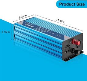 img 1 attached to ALFFAA 1500W Solar Power Inverter 12V to 110V with Built-in 5V/2.1A USB Port, Hardwire Terminal, LCD Display, Pure Sine Wave Inverter 12V DC to 120V AC Converter for Home, RV, Truck (1500W) - Optimized for SEO