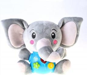 img 3 attached to Entertain And Delight Your Little One With PowerTRC'S Plush Elephant Musical Toy For Infants Aged 6-12 Months