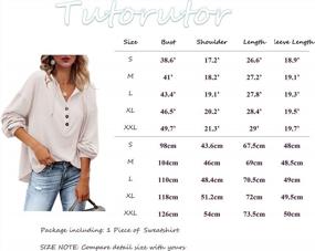 img 1 attached to Tutorutor Women's Oversized Sweatshirts Hoodies with V Neck, Button Down Henley Shirts: Stylish Pullovers for Fashionable Comfort