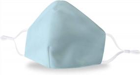 img 4 attached to Хлопковое покрытие для лица унисекс синего цвета Tiffany — прочное, регулируемое и стильное из дышащей и многоразовой ткани (1 упаковка)