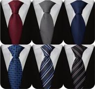 upgrade your wardrobe with adulove's 6-piece classic silk tie set for men logo
