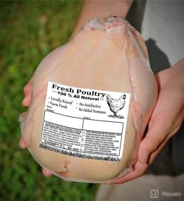 img 1 attached to 🍗 Poultry Freezer Labels 4" x 2.5" | Safe Handling Instructions & Exemption - P.L. 90-492 (50)