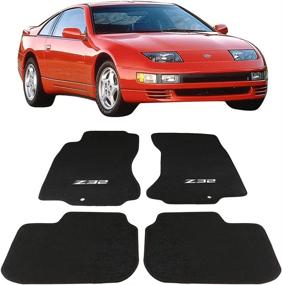 img 3 attached to 🚗 1990-1996 Nissan 300ZX Z32 Floor Mat - Front & Rear 4PC Car Carpets by IKON MOTORSPORTS