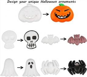 img 2 attached to CCINEE 30PCS Halloween Foam Decoration Kit DIY Crafts In Assorted Shapes Pumpkin Ghost Bat Spider Skull Handmade Decors For Halloween Party Favors Supplies DIY Crafts