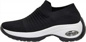 img 1 attached to Women'S Memory Foam LiteSole Sneaker With Stretch Knit Slip On Cushionaire Breeze Technology
