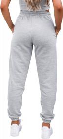 img 1 attached to Comfortable High-Waisted Sweatpants With Drawstring And Pockets For Women'S Workout And Jogging - AROGONE