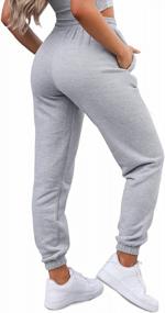 img 3 attached to Comfortable High-Waisted Sweatpants With Drawstring And Pockets For Women'S Workout And Jogging - AROGONE