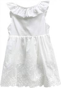 img 3 attached to Stylish And Comfortable ABALACOCO Cotton Backless Princess Dress For Girls